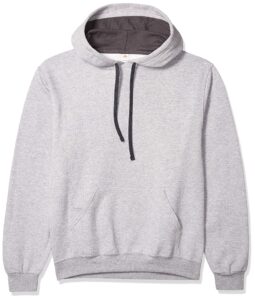 fruit of the loom men's sofspun fleece hoodie, pullover-heather grey, x-large