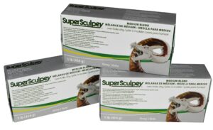 super sculpey medium blend gray oven-bake clay - blend of super sculpey and super sculpey firm - 1 lb, pack of 3