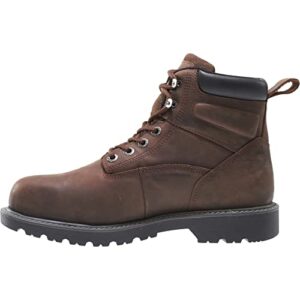 Wolverine Men's Floorhand Waterproof Work Boot, Dark Brown, 10.5