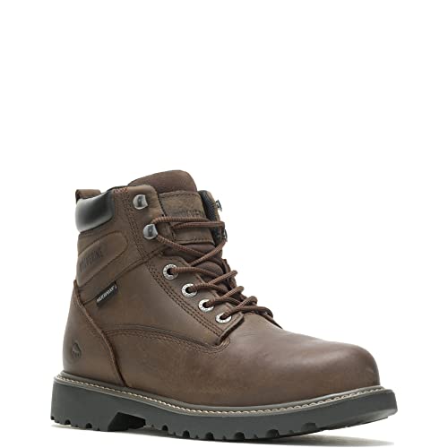 Wolverine Men's Floorhand Waterproof Work Boot, Dark Brown, 10.5