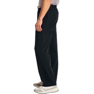 Hanes Essentials Sweatpants, Men’s Cotton Jersey Pants with Pockets, 33”, Black, XX-Large