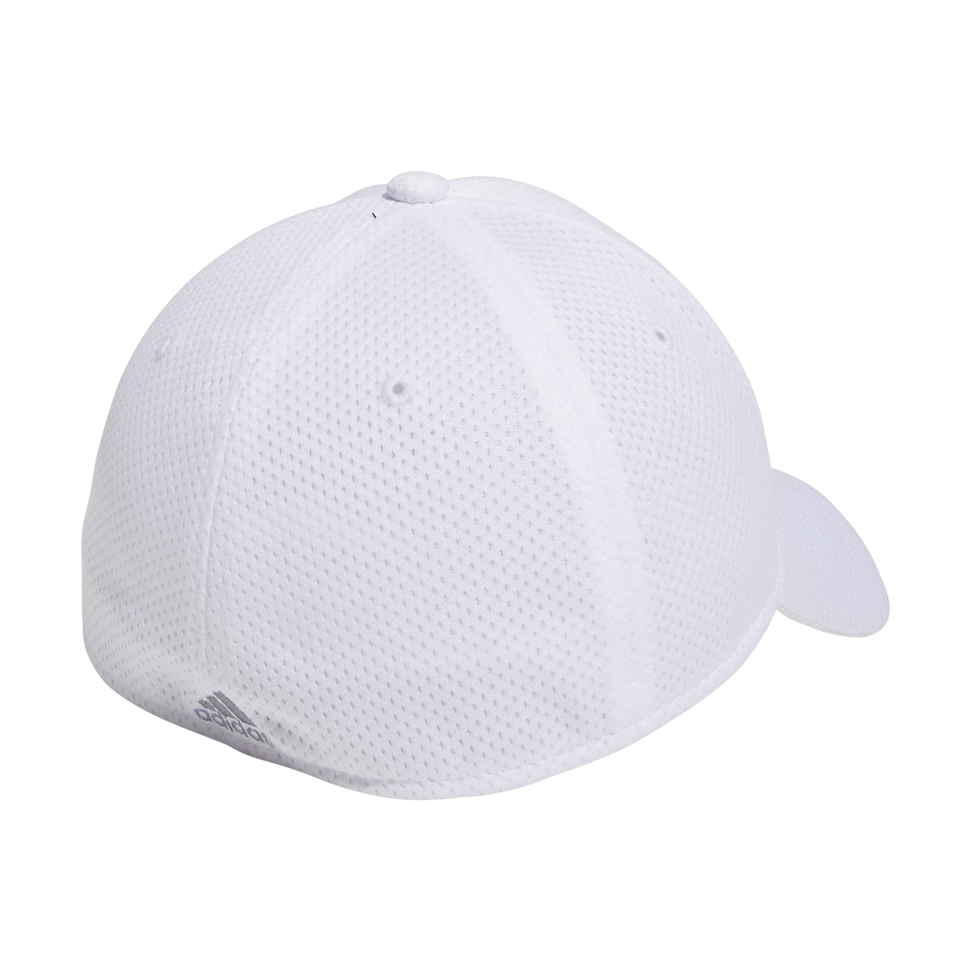 adidas Men's Zags 2.0 Structured Mid Crown A-Flex Stretch Fit Hat, White, Small-Medium