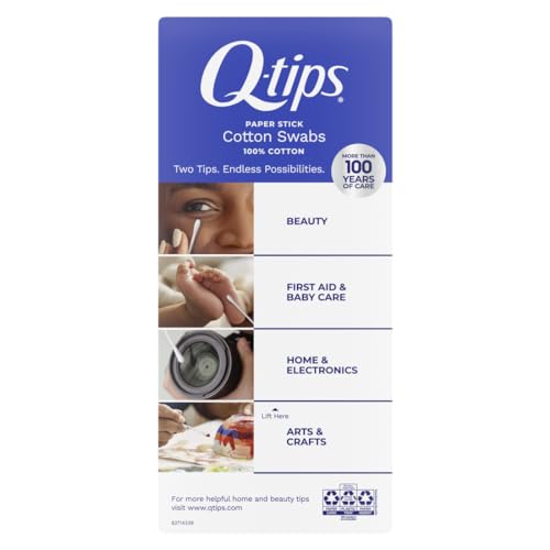 Q-tips Cotton Swabs For Hygiene and Beauty Care Original Cotton Swab Made With 100% Cotton 625 Count