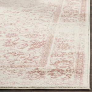 SAFAVIEH Adirondack Collection Area Rug - 8' x 10', Ivory & Rose, Oriental Distressed Design, Non-Shedding & Easy Care, Ideal for High Traffic Areas in Living Room, Bedroom (ADR109H)