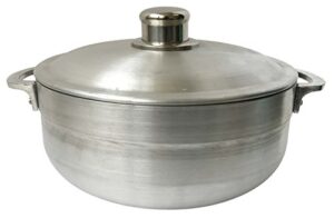 wee's beyond heavy gauge caldero dutch oven with aluminum lid, 4.8 quart, silver
