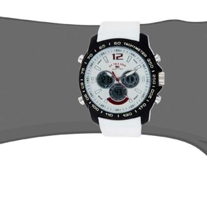 U.S. Polo Assn. Sport Men's Quartz Metal and Rubber Casual Watch, Color:White (Model: US9556)