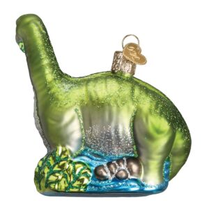 Old World Christmas Ornaments: Brontosaurus Glass Blown Ornaments for Christmas Tree (12471)