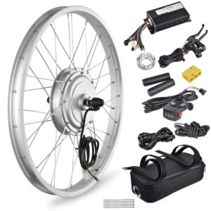 aw electric bicycle front wheel 24" e-bike conversion kit 36v 750w ebike wheel kit thumb throttle hub bicycle conversion motor kit