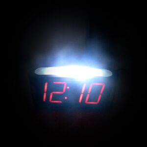 Travelwey Digital Alarm Clock - Outlet Powered, No Frills Simple Operation, Large Night Light, Alarm, Snooze, Full Range Brightness Dimmer, Big Red LED Digit Display, Black