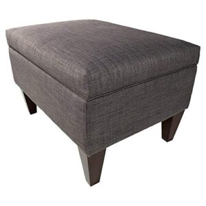 MJL Furniture Designs Brooklyn Collection Large Upholstered Living Room Lift Top Storage Ottoman, HJM100 Series, Gray-Red Tint