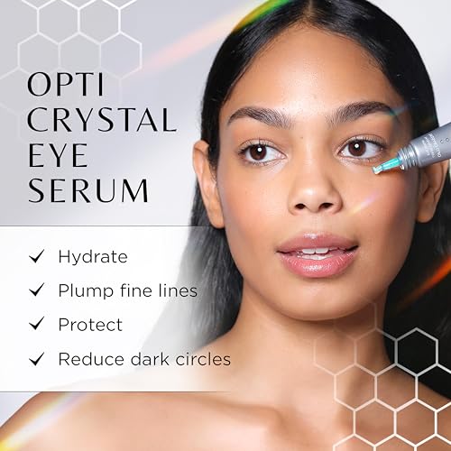 COSMEDIX Under Eye Serum for Dark Circles & Puffiness, Opti Crystal - Lifting & Firming Liquid Serum for Fine Lines & Wrinkles - Brightening, Moisturizing, & Hydrating Anti Aging Eye Puffy Bags Serum