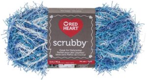 red heart scrubby yarn, waves