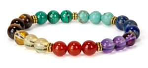 spunkysoul 3 of each stone single chakra balancing bracelet authentic crystal stones for women collection