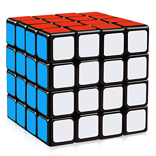 D-FantiX Yj Guansu 4x4 Speed Cube Puzzle 4x4x4 Cube Black 62mm Toys for Kids Adult