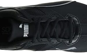 PUMA Men's Tazon 6 FM Puma Black/ Puma Silver Running Shoe - 14 D(M) US