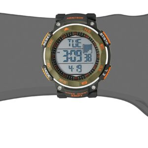 Armitron Sport Men's 40/8377DGN Olive Green Accented Digital Chronograph Black Neoprene Strap Watch