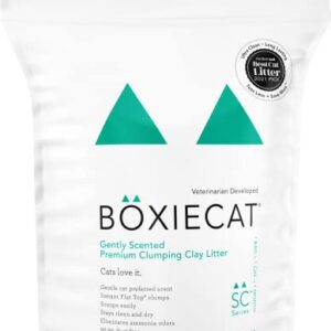 Boxie® Gently Scented 30 Day Natural Odor Control Cat Litter, 16lb Clumping Clay Kitty Litter