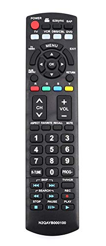 N2QAYB000100 Replace REMOTE fit for Panasonic tv TH-42PZ80U TH-46PZ80U TH-50PC77U TH-50PE700U TH-50PE77U TH-50PZ700 Sub for N2QAYB000102 N2QAYB000103 N2QAYB000221 N2QAYB000321 N2QAYB000323