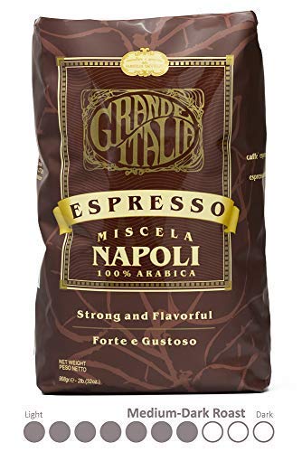 Grande Italia Espresso; Small Batch Artisan Roasted Miscela Napoli, 2 Lbs. bag