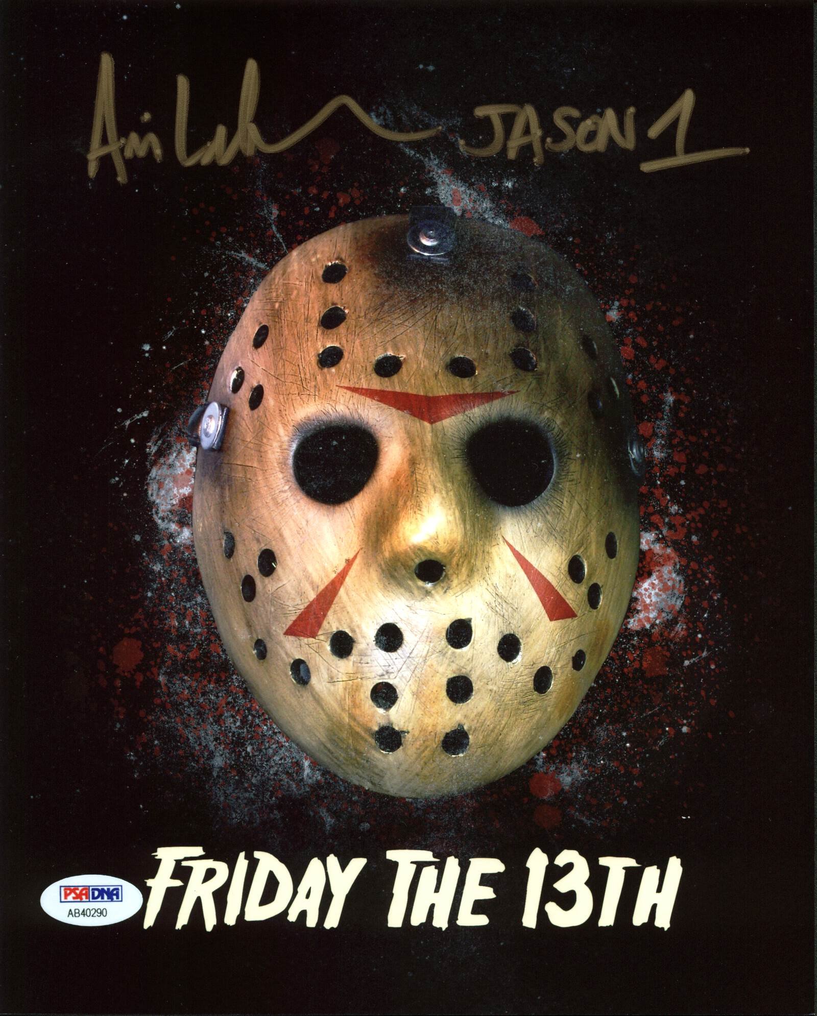 Ari Lehman "Jason 1" Authentic Signed Friday The 13th 8X10 Photo PSA/BAS 6