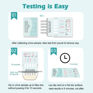 Easy@Home 10 Panel Instant Drug Test Kits - Testing Marijuana (THC), Opiate(OPI 2000), Cocaine(COC), AMP, BAR, BZO, MDMA, MET, MTD, PCP - Urine Dip Drug Testing -#EDOAP-3104-2 Pack