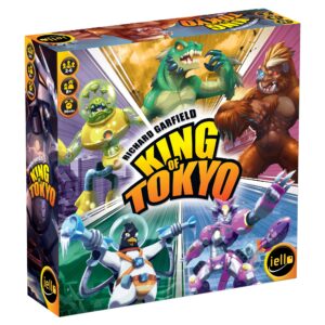 iello: king of tokyo, new edition, strategy board game, space penguin included in the box, for 2 to 6 players, 30 minute play time, for ages 8 and up