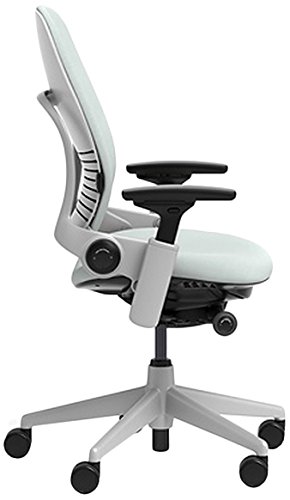 Steelcase Leap Chair with Platinum Base & Hard Floor Caster, Alpine