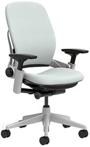 steelcase leap chair with platinum base & hard floor caster, alpine