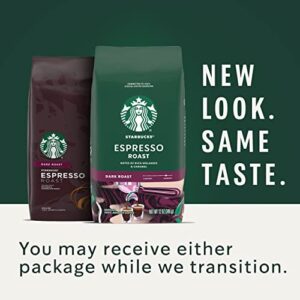 Starbucks Whole Bean Coffee, Dark Roast Coffee, Espresso Roast, 100% Arabica, 6 bags (12 oz each)