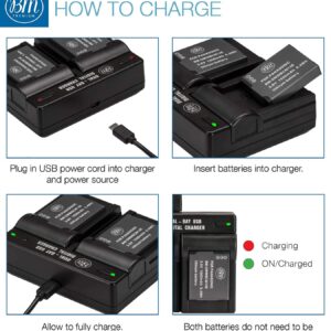 BM 2 Pack of DMW-BCM13E Batteries and Dual Battery Charger for Panasonic Lumix DC-TS7,DMC-FT5A, LZ40, TS5, TS6, TZ37, TZ40, TZ41, TZ55, TZ60, ZS27, ZS30, DMC-ZS35, DMC-ZS40, DMC-ZS45, DMC-ZS50 Camera