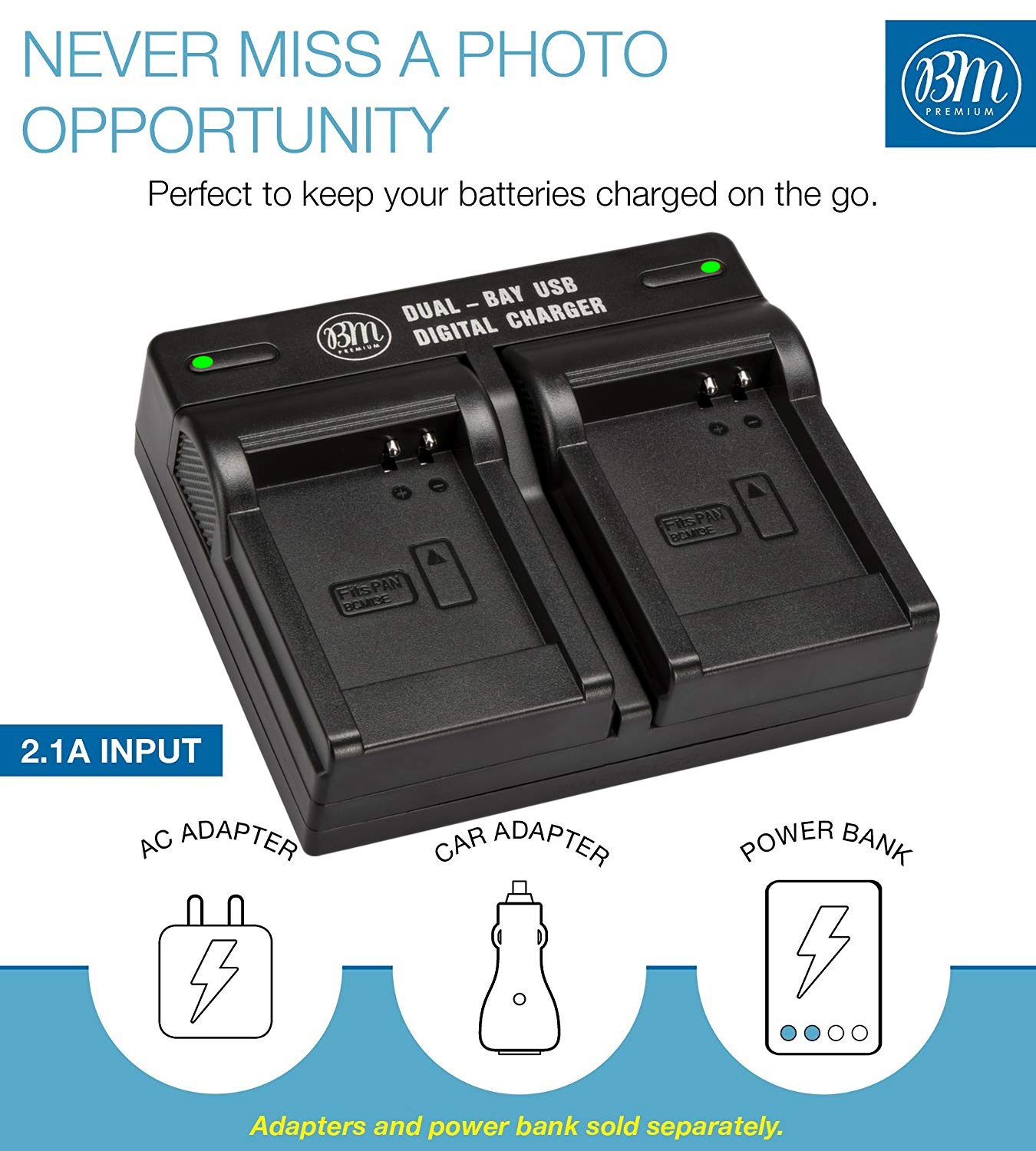 BM 2 Pack of DMW-BCM13E Batteries and Dual Battery Charger for Panasonic Lumix DC-TS7,DMC-FT5A, LZ40, TS5, TS6, TZ37, TZ40, TZ41, TZ55, TZ60, ZS27, ZS30, DMC-ZS35, DMC-ZS40, DMC-ZS45, DMC-ZS50 Camera