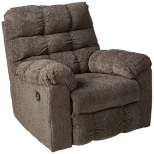 Signature Design by Ashley Acieona Oversized 360-Degree Manual Swivel Rocker Recliner, Dark Gray