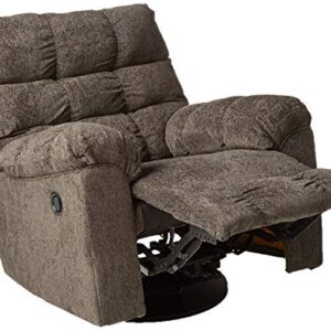 Signature Design by Ashley Acieona Oversized 360-Degree Manual Swivel Rocker Recliner, Dark Gray