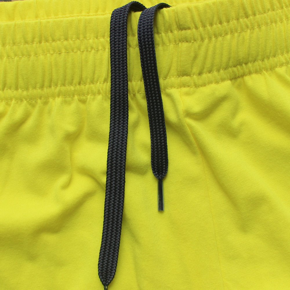 Muscle Alive Mens Bodybuilding Shorts 3" Inseam Cotton Size M Yellow