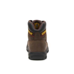 Cat Footwear Men's Outline Soft Toe Work Boot, Seal Brown, 8.5