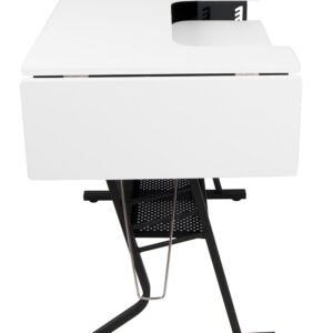 Sew Ready Eclipse Hobby Sewing Center Craft Table Sturdy Computer Desk with Drawers in Black/White, 13362