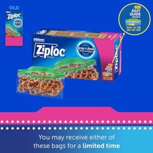 Ziploc Snack Bags, Storage Bags for On the Go Freshness, Grip 'n Seal Technology for Easier Grip, Open, and Close, 270 Bags Total