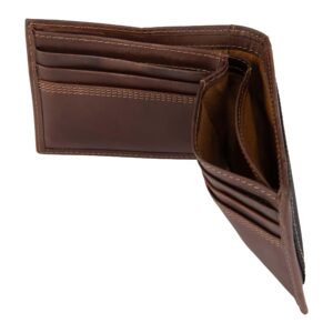 Carhartt Men's Rugged Leather Triple Stitch Wallet, Available in Multiple Styles, Brown (Passcase), One Size