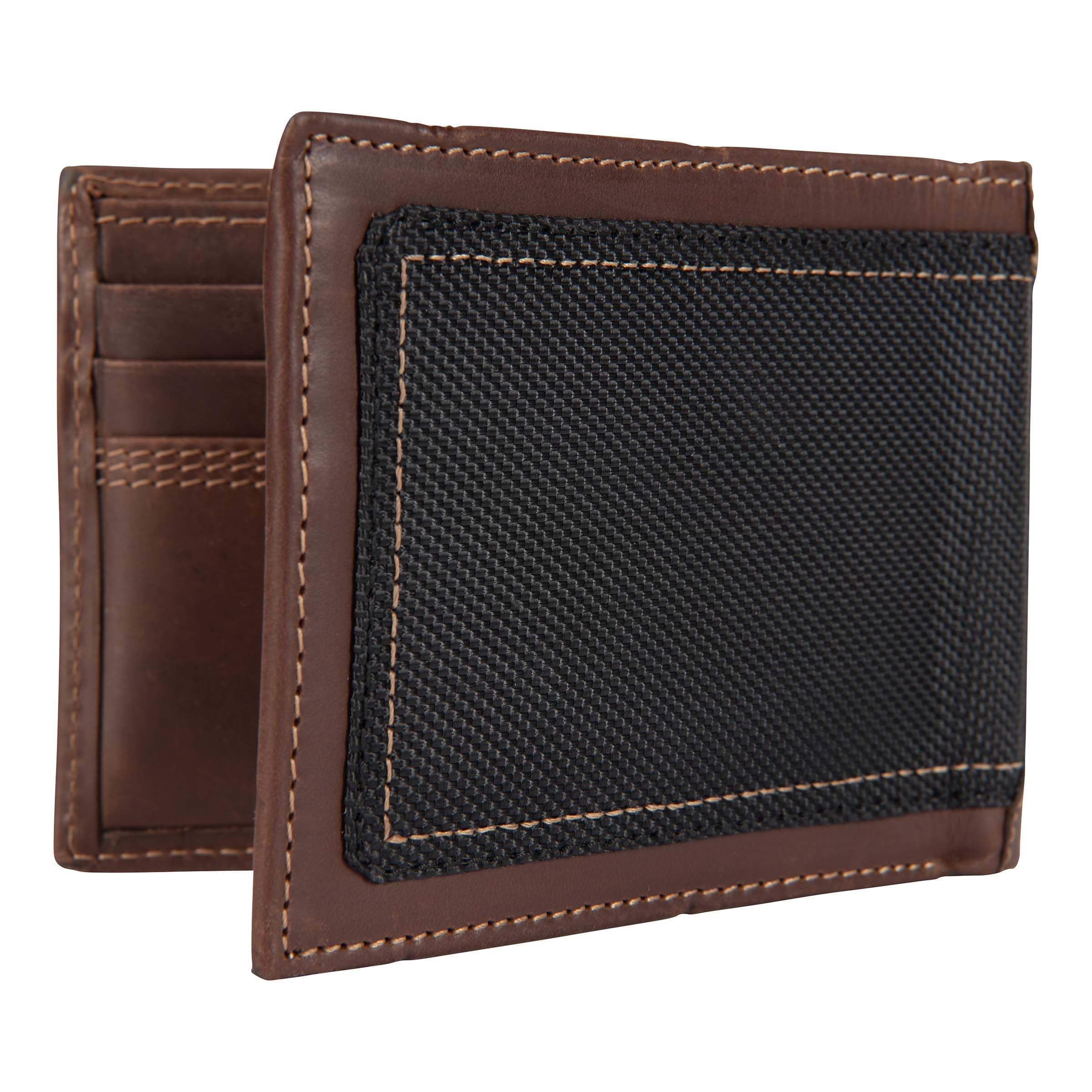 Carhartt Men's Rugged Leather Triple Stitch Wallet, Available in Multiple Styles, Brown (Passcase), One Size