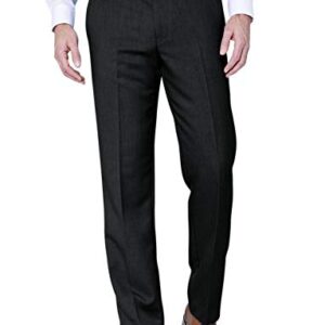 Farah | Men's | Hidden Stretch Waistband Pants | Stylish Comfort & Flexibility in Men's Tailored Slacks | Black