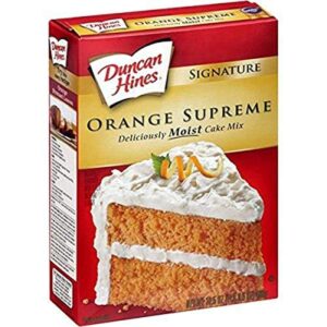 duncan hines signature supreme cake mix, orange, 16.5 oz