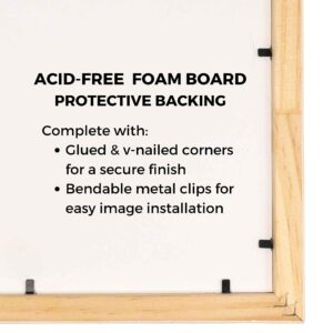 Poster Palooza 11x16 Frame White Solid Pine Wood Picture Frame | UV Acrylic, Foam Board Backing & Hanging Hardware