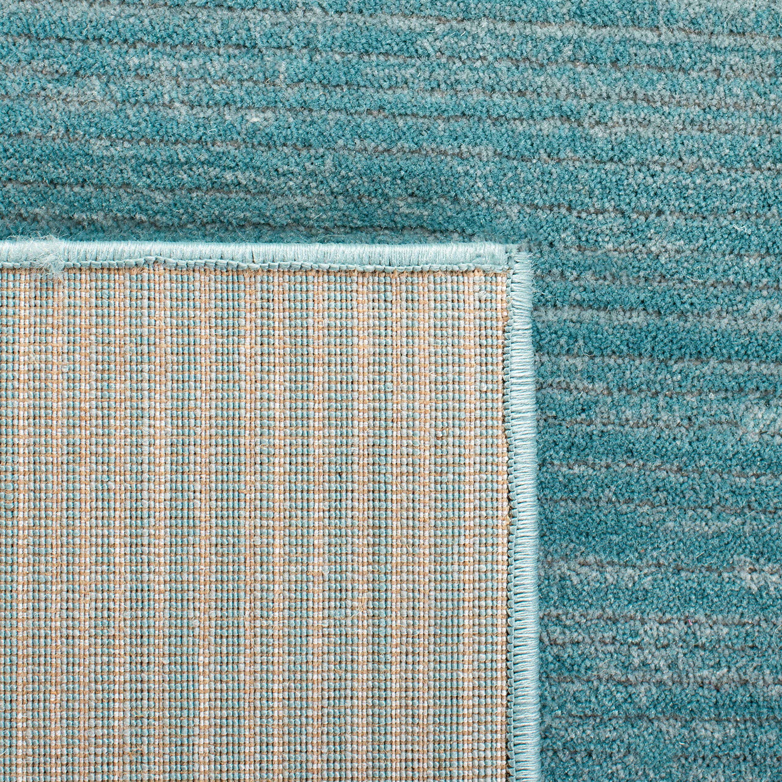 SAFAVIEH Vision Collection Area Rug - 6' x 9', Aqua, Modern Ombre Tonal Chic Design, Non-Shedding & Easy Care, Ideal for High Traffic Areas in Living Room, Bedroom (VSN606B)