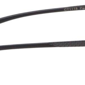 Foster Grant Men's Paolo Square Reading Glasses, Black/Transparent, 59 mm + 2