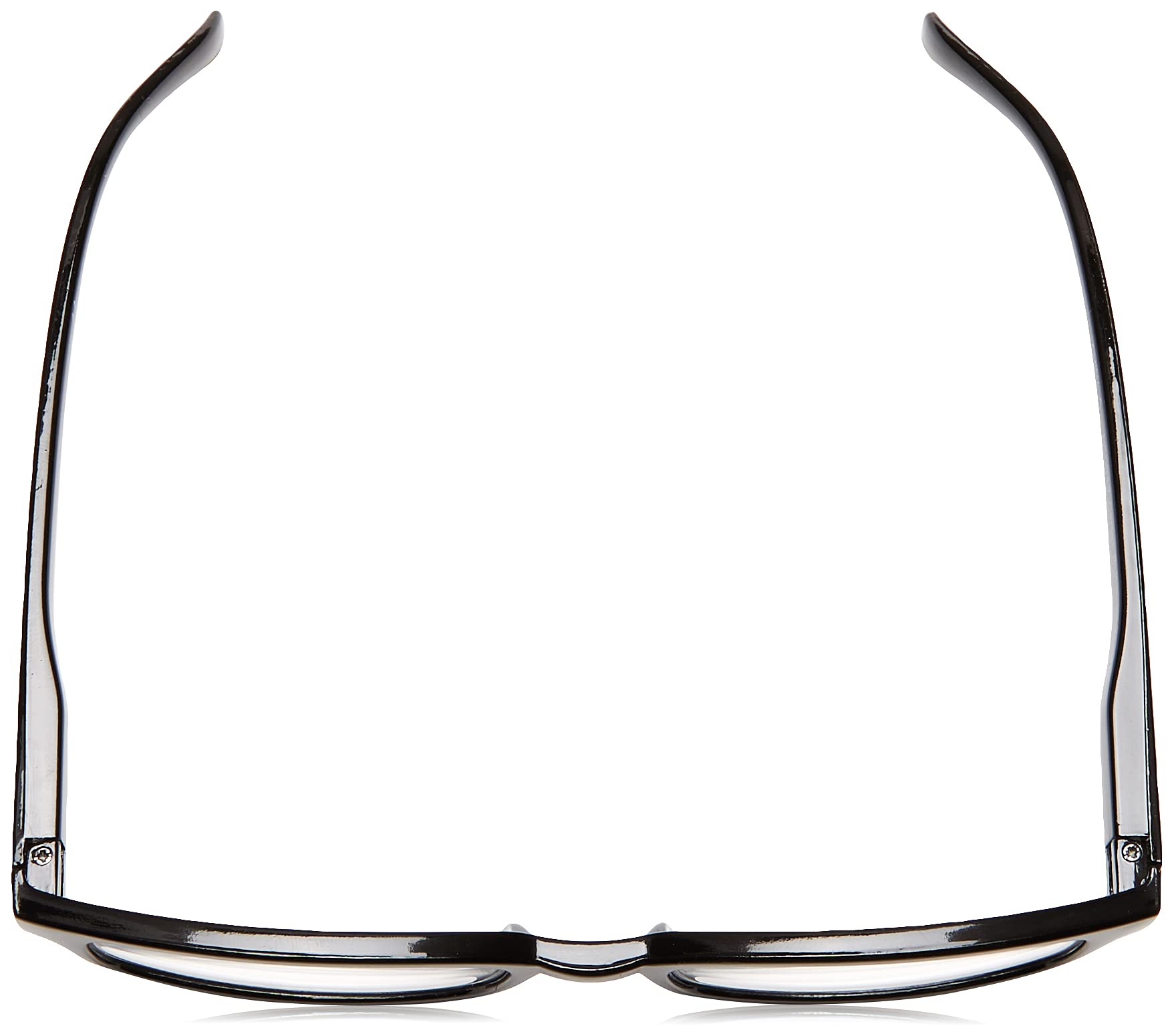 Foster Grant mens Boston Square Glasses Reading Glasses, Black/Transparent, 59 mm US