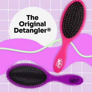 Wet Brush Original Detangler Hair Brush - Pink And Purple - Exclusive Ultra-soft IntelliFlex Bristles - Glide Through Tangles With Ease For All Hair Types For Women, Men, Wet And Dry Hair (Pack of 2)