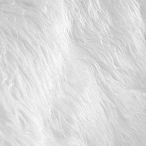 Urban Lifestyle Mongolian Faux Fur Saucer Chair, Off White