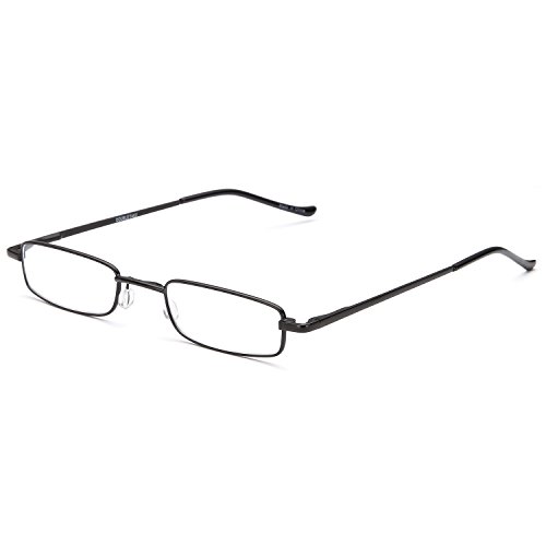 DoubleTake 2 Pairs of Classic Readers in Slim Pen Clip Portable Hard Case Reading Glasses, (1.75x)