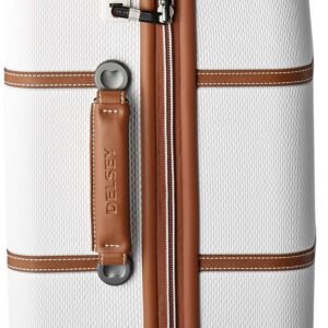 DELSEY Paris Chatelet Hard+ Hardside Luggage with Spinner Wheels, Champagne White, Checked-Medium 24 Inch