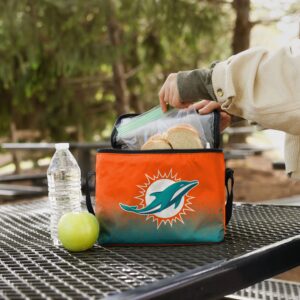 FOCO NFL Unisex Gradient Print Lunch Bag Coolergradient Print Lunch Bag Cooler, Miami Dolphins, Standard